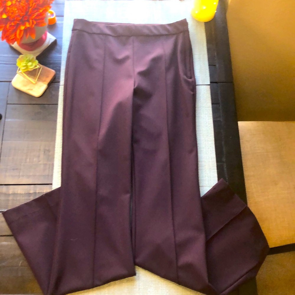 H&M Women's Boot Cut Pants in Plum